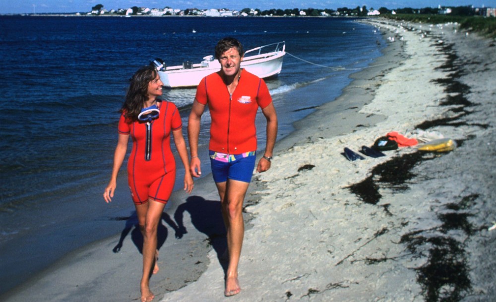  Beach walk in Nantucket, where Peter spent his summers fishing, diving, and first experiencing the sight of dorsal fins cutting the New England sea
