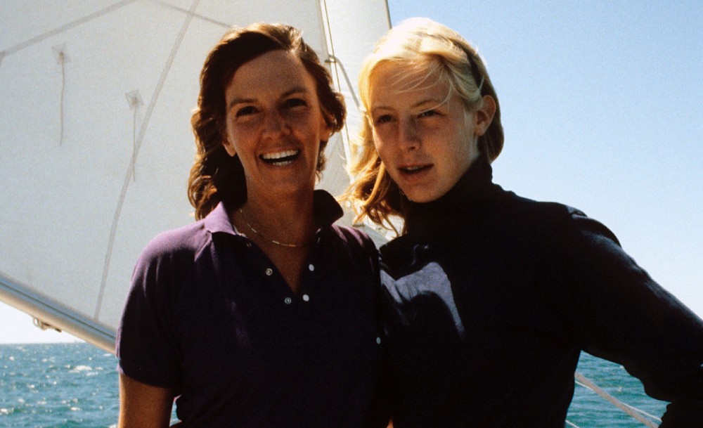 Wendy and her daughter Tracy out sailing the New England coast.